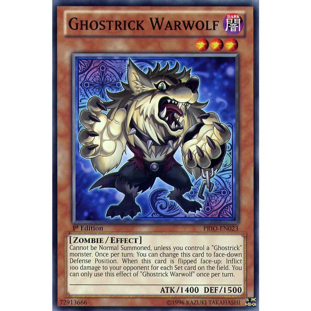 Ghostrick Warwolf PRIO-EN023 Yu-Gi-Oh! Card from the Primal Origin Set