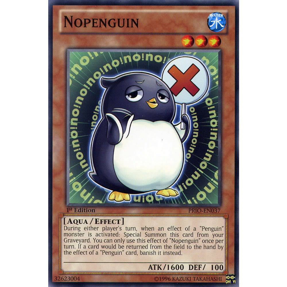 Nopenguin PRIO-EN037 Yu-Gi-Oh! Card from the Primal Origin Set
