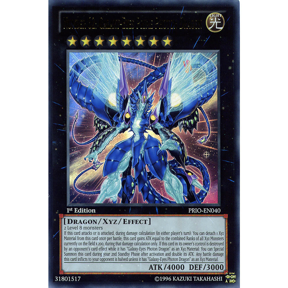 Number 62: Galaxy-Eyes Prime Photon Dragon PRIO-EN040 Yu-Gi-Oh! Card from the Primal Origin Set