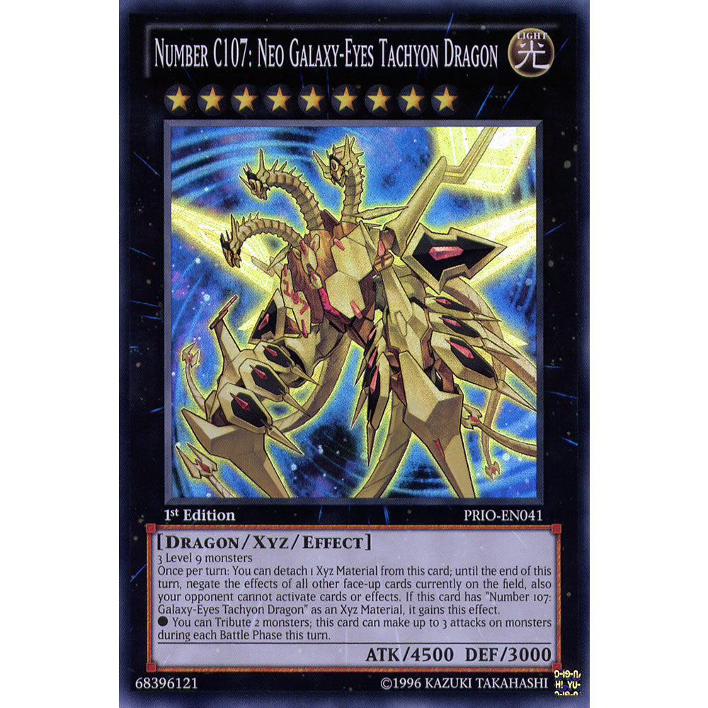 Number C107: Neo Galaxy-Eyes Tachyon Dragon PRIO-EN041 Yu-Gi-Oh! Card from the Primal Origin Set