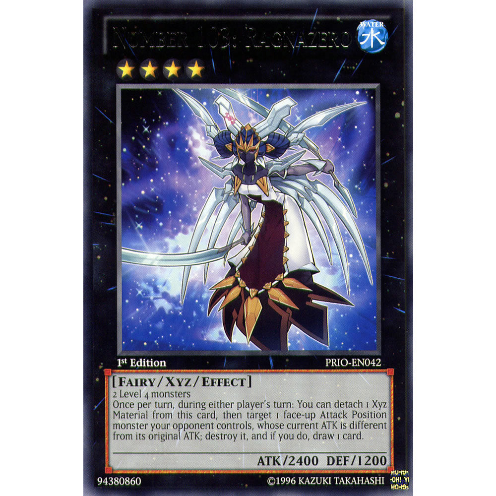 Number 103: Ragnazero PRIO-EN042 Yu-Gi-Oh! Card from the Primal Origin Set