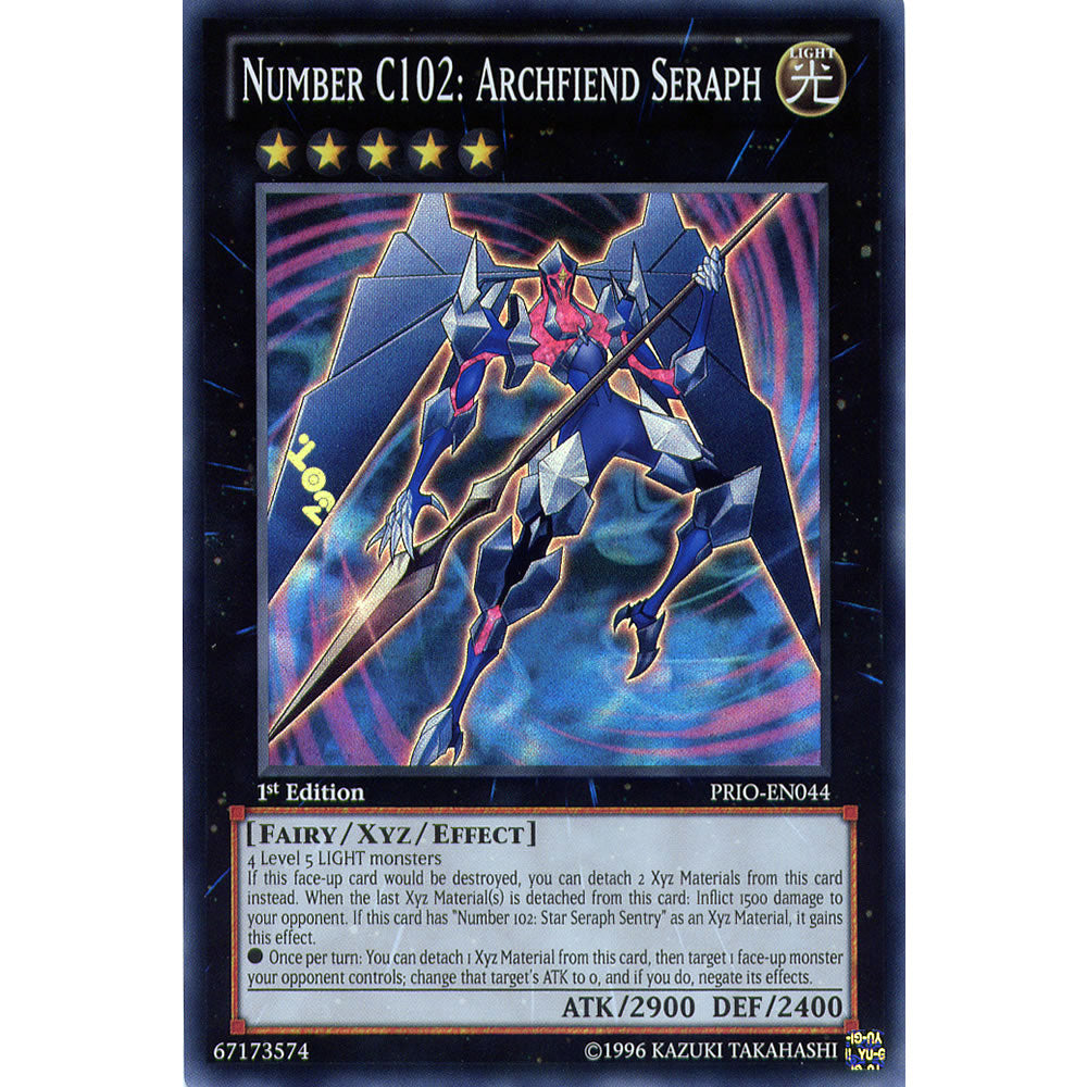 Number C102: Archfiend Seraph PRIO-EN044 Yu-Gi-Oh! Card from the Primal Origin Set