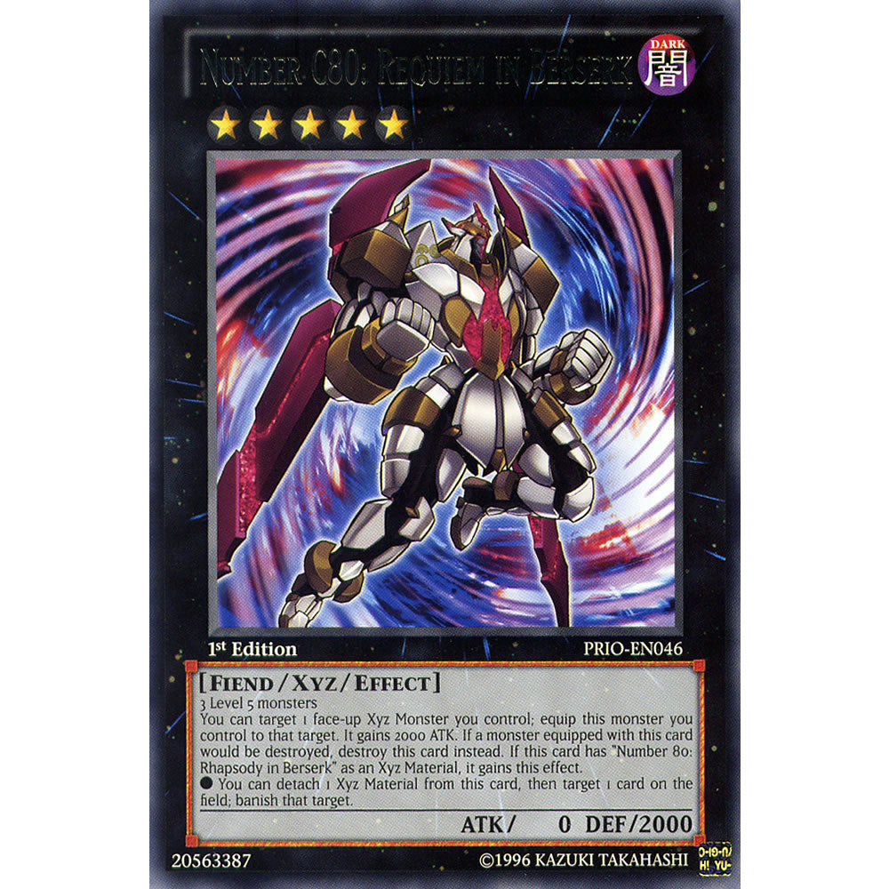 Number C80: Requiem in Berserk PRIO-EN046 Yu-Gi-Oh! Card from the Primal Origin Set