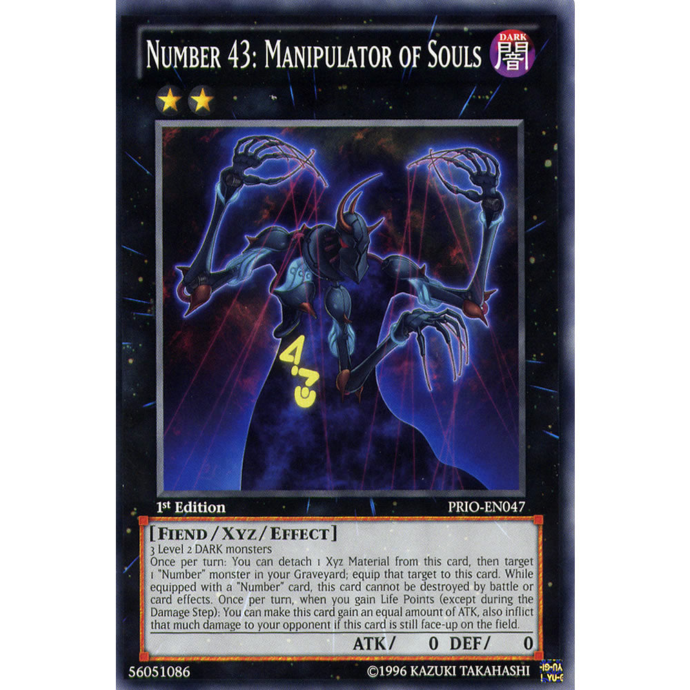 Number 43: Manipulator of Souls PRIO-EN047 Yu-Gi-Oh! Card from the Primal Origin Set