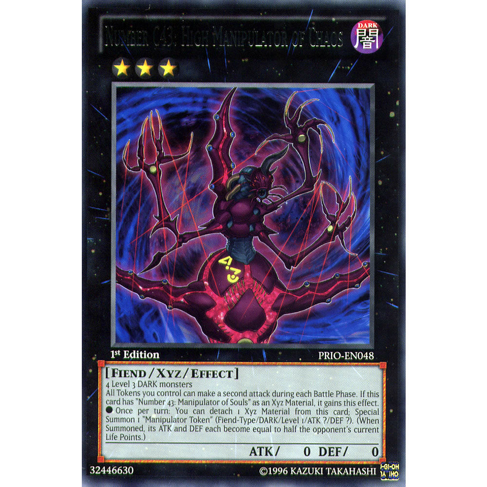 Number C43: High Manipulator of Chaos PRIO-EN048 Yu-Gi-Oh! Card from the Primal Origin Set