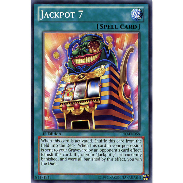 yugioh auto win cards Jackpot 7 PRIO-EN068 Yu-Gi-Oh! Card