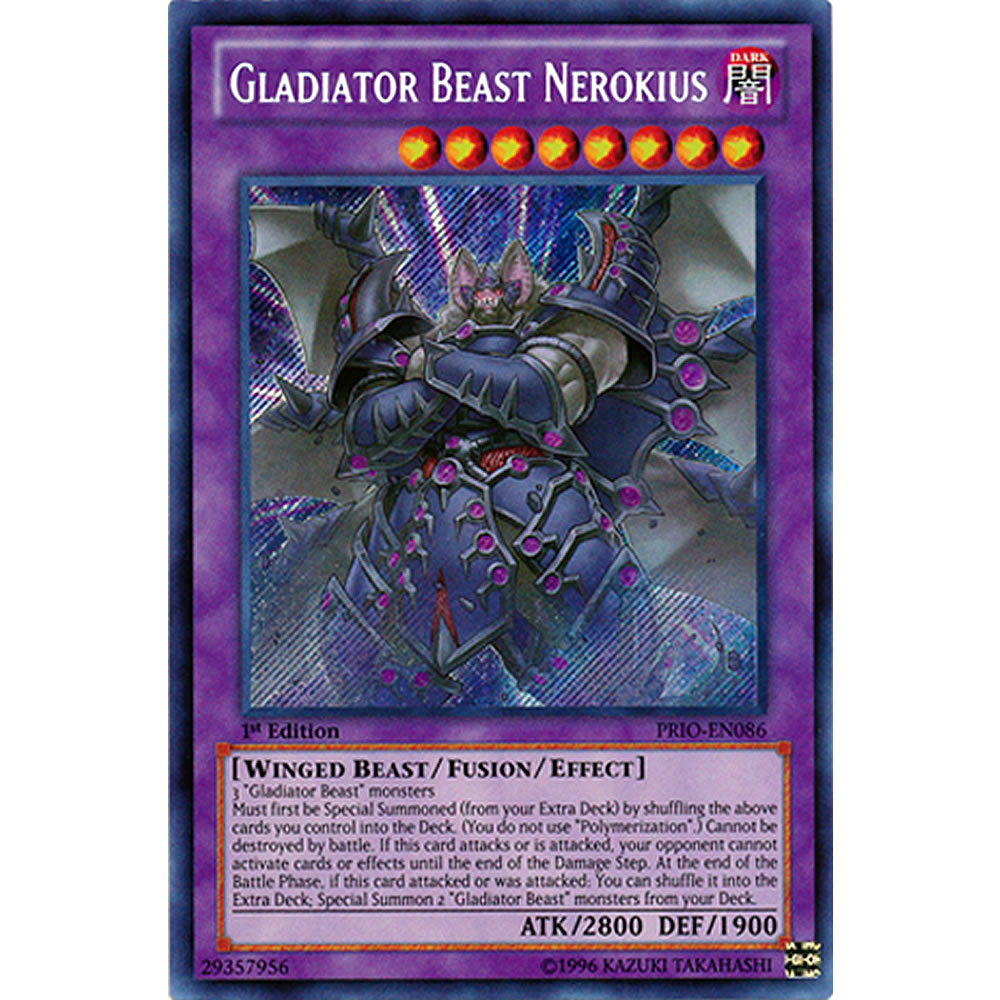 Gladiator Beast Nerokius PRIO-EN086 Yu-Gi-Oh! Card from the Primal Origin Set