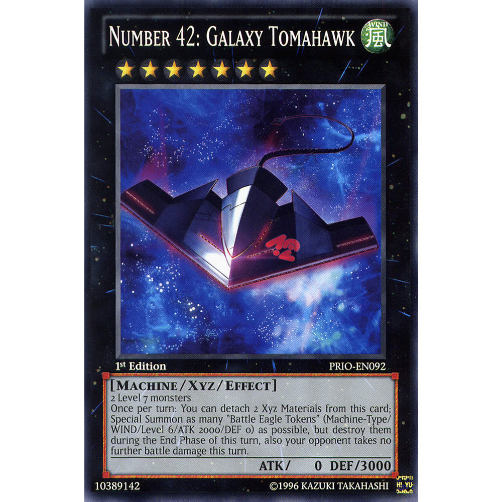 Number 42: Galaxy Tomahawk PRIO-EN092 Yu-Gi-Oh! Card from the Primal Origin Set