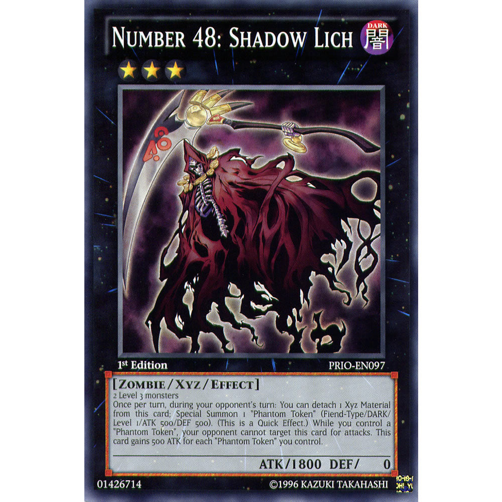 Number 48: Shadow Lich PRIO-EN097 Yu-Gi-Oh! Card from the Primal Origin Set