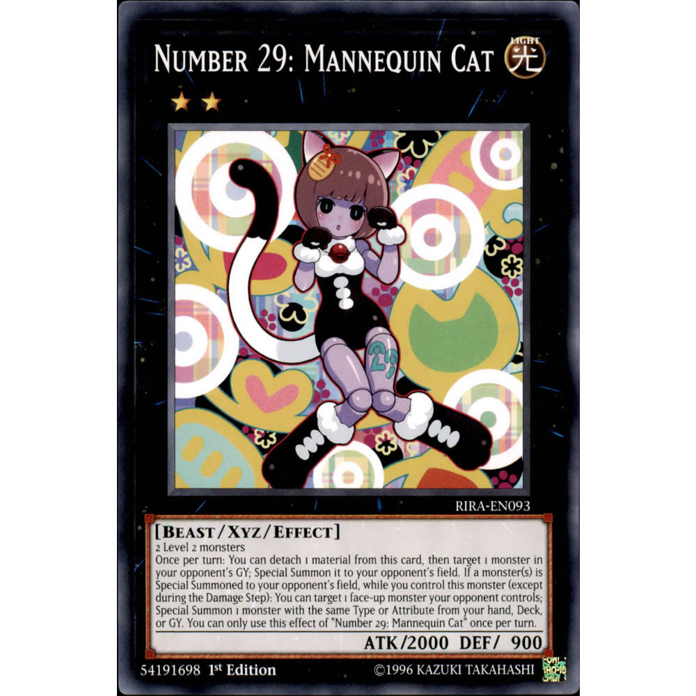 Number 29: Mannequin Cat RIRA-EN093 Yu-Gi-Oh! Card from the Rising Rampage Set