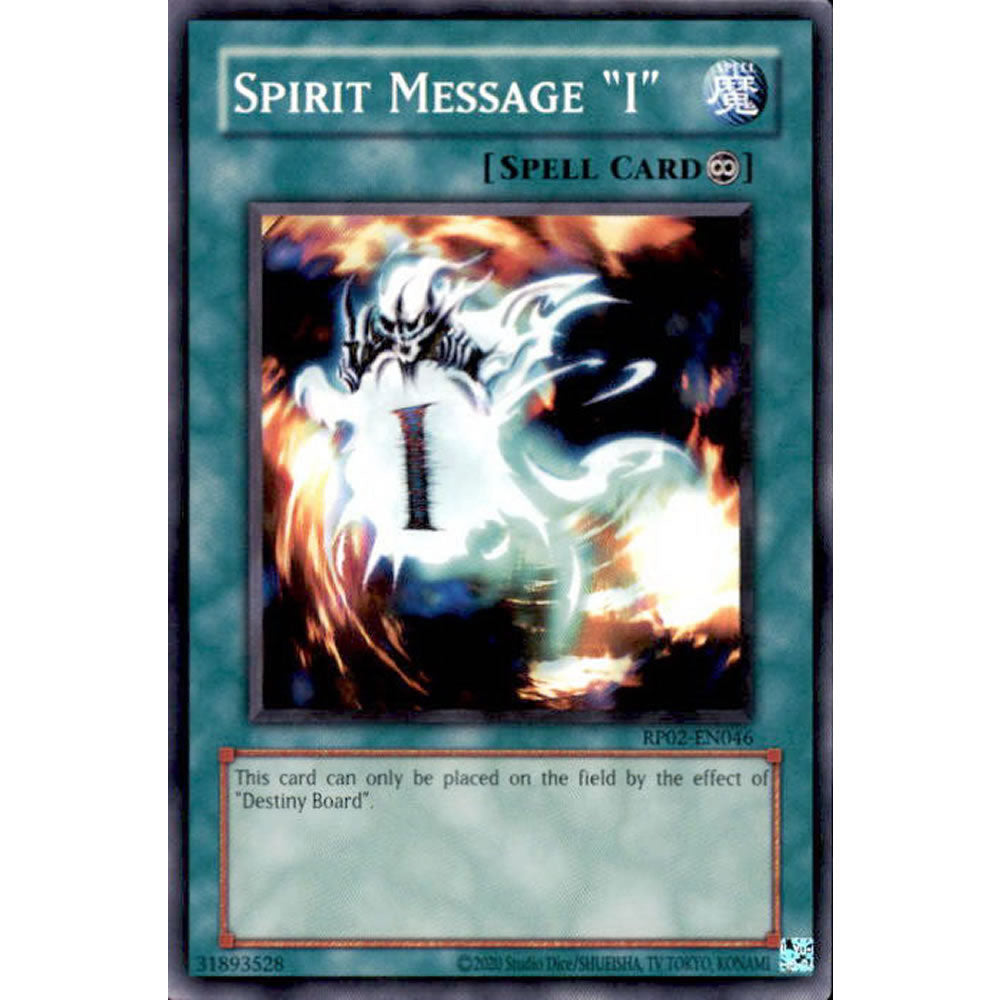 Spirit Message "I" RP02-EN046 Yu-Gi-Oh! Card from the Retro Pack 2 Set