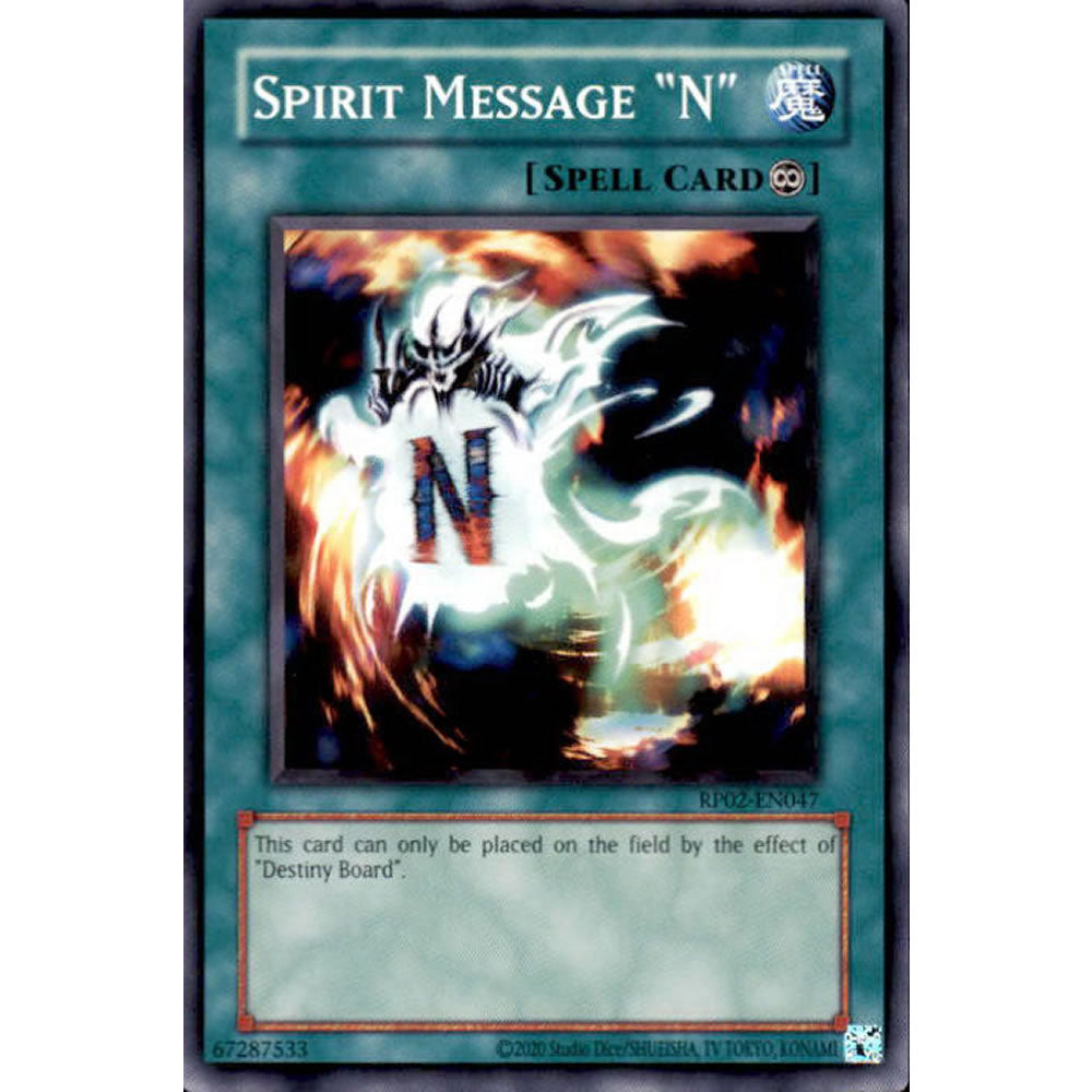 Spirit Message "N" RP02-EN047 Yu-Gi-Oh! Card from the Retro Pack 2 Set