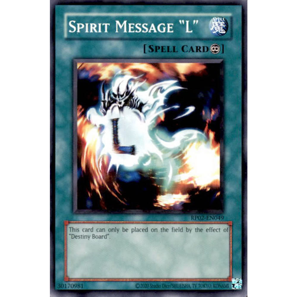 Spirit Message "L" RP02-EN049 Yu-Gi-Oh! Card from the Retro Pack 2 Set