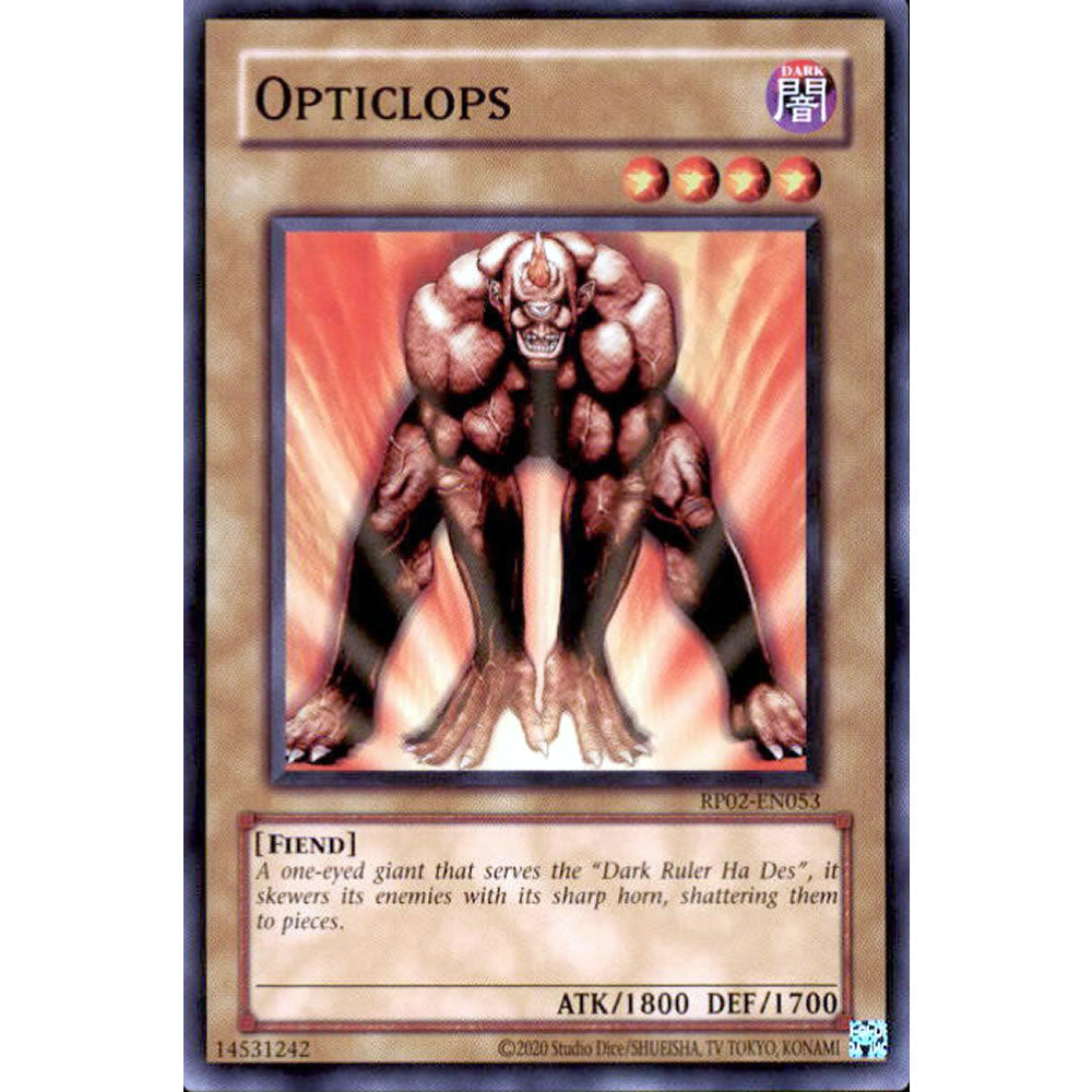 Opticlops RP02-EN053 Yu-Gi-Oh! Card from the Retro Pack 2 Set