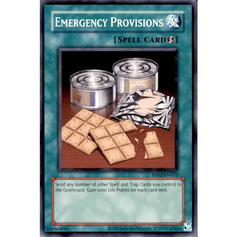 Emergency Provisions RP02-EN055 Yu-Gi-Oh! Card from the Retro Pack 2 Set