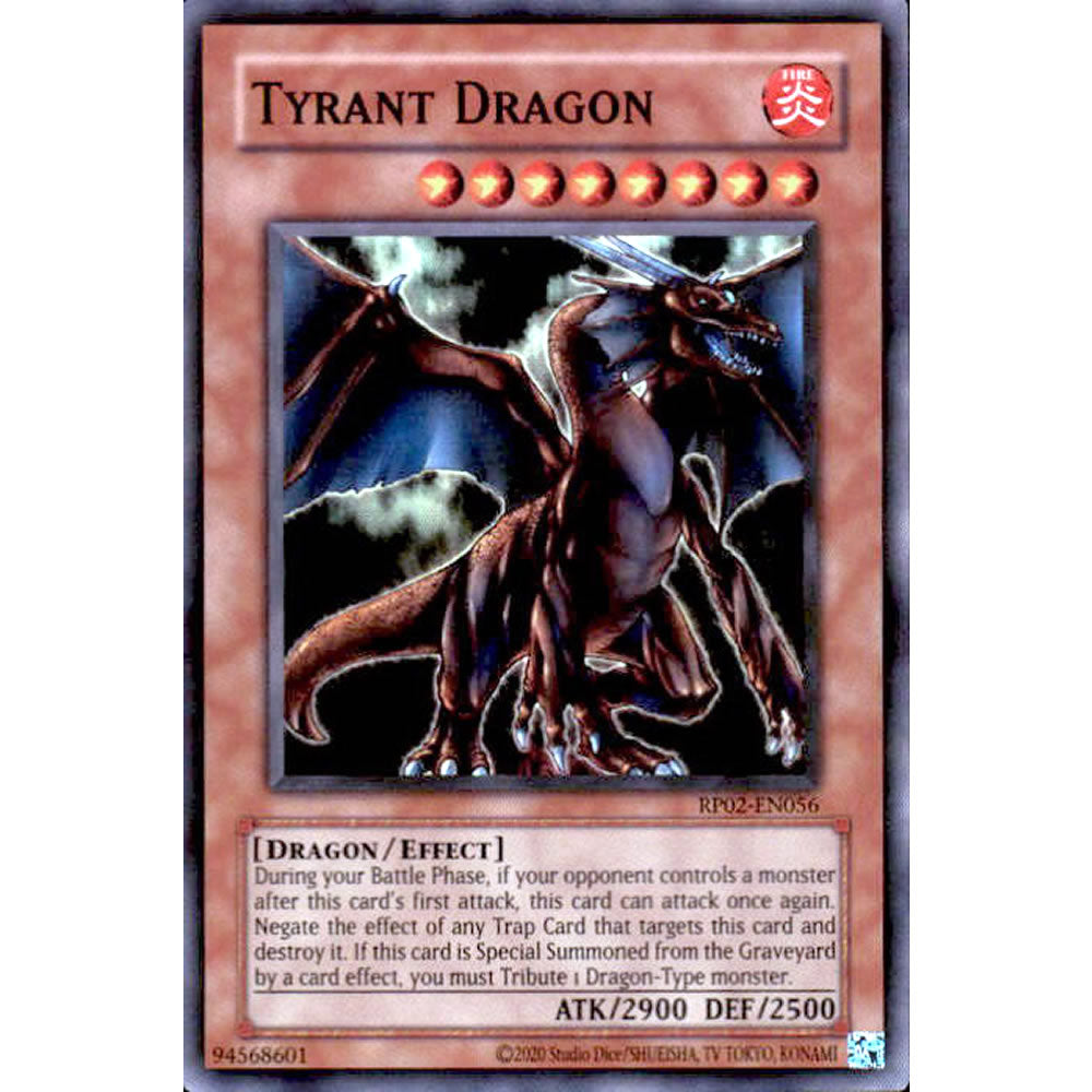 Tyrant Dragon RP02-EN056 Yu-Gi-Oh! Card from the Retro Pack 2 Set