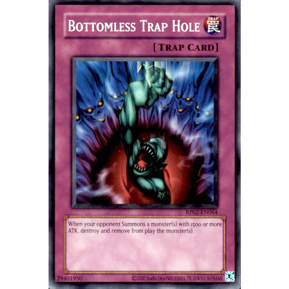 Bottomless Trap Hole RP02-EN064 Yu-Gi-Oh! Card from the Retro Pack 2 Set