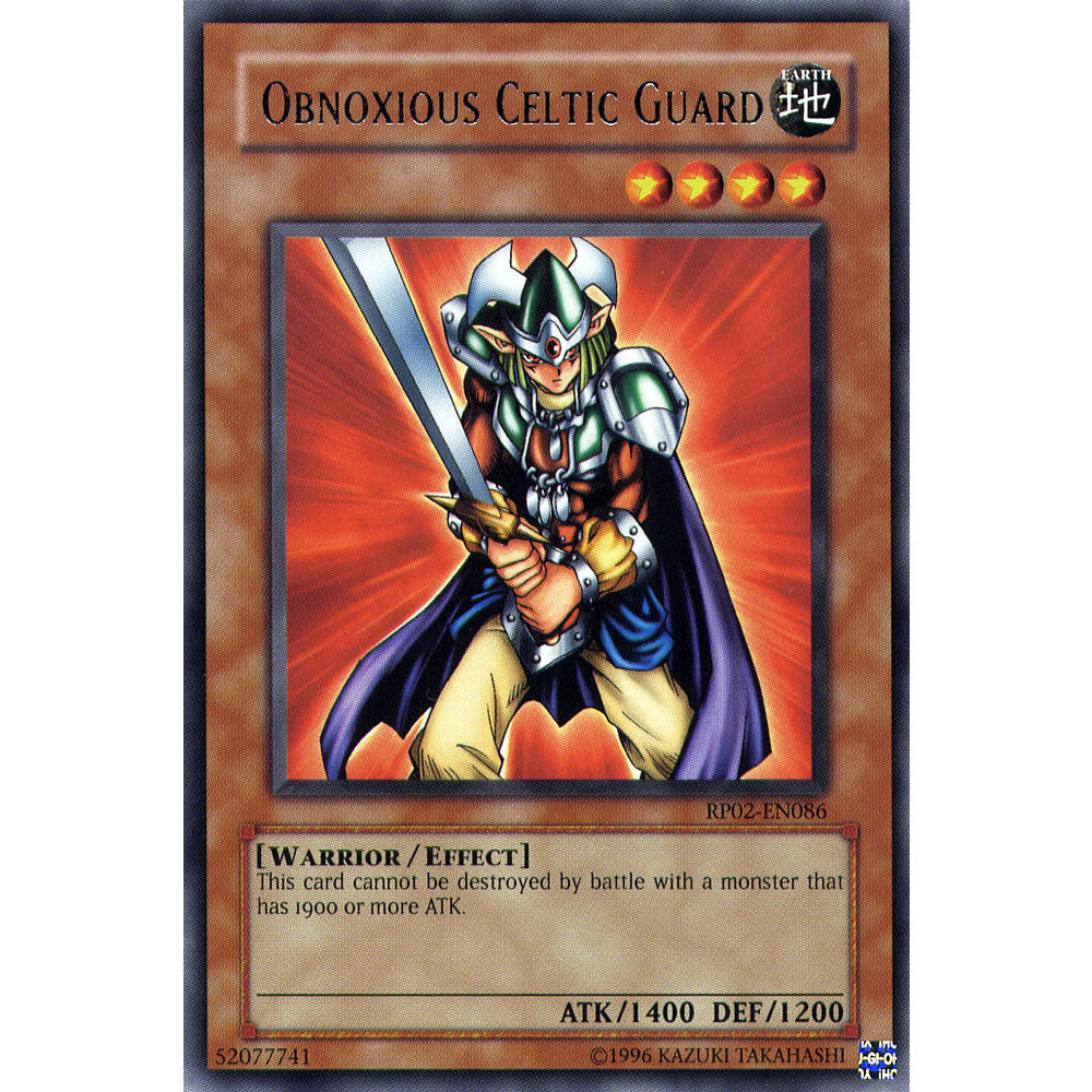 Obnoxious Celtic Guard RP02-EN086 Yu-Gi-Oh! Card from the Retro Pack 2 Set
