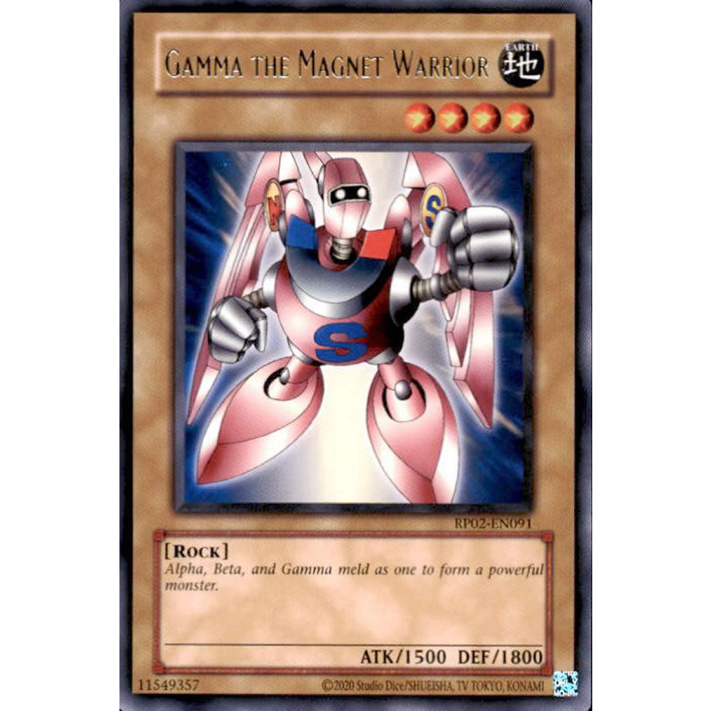 Gamma the Magnet Warrior RP02-EN091 Yu-Gi-Oh! Card from the Retro Pack 2 Set