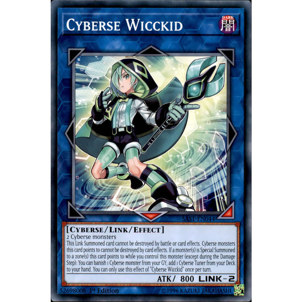 Cyberse Wicckid SAST-EN044 1st Edition Yu-Gi-Oh Card Yu-Gi-Oh Card: Cyberse Wicckid (SAST-EN044) - 1st Edition Common, Near Mint Condition Cyberse Wicckid SAST-EN044 1st Edition Yu-Gi-Oh Card Yu-Gi-Oh Card: Cyberse Wicckid (SAST-EN044) - 1st Edition Common, Near Mint Condition