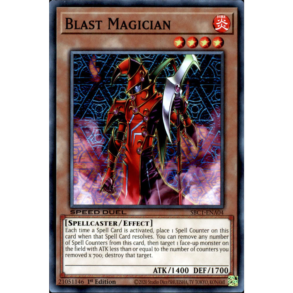 Blast Magician SBC1-ENA04 Yu-Gi-Oh! Card from the Speed Duel: Streets of Battle City Set