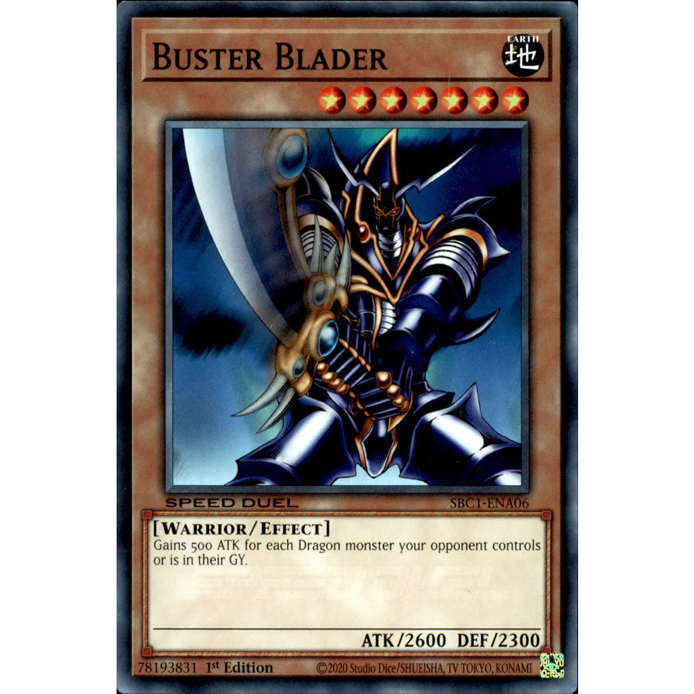 Buster Blader SBC1-ENA06 Yu-Gi-Oh! Card from the Speed Duel: Streets of Battle City Set