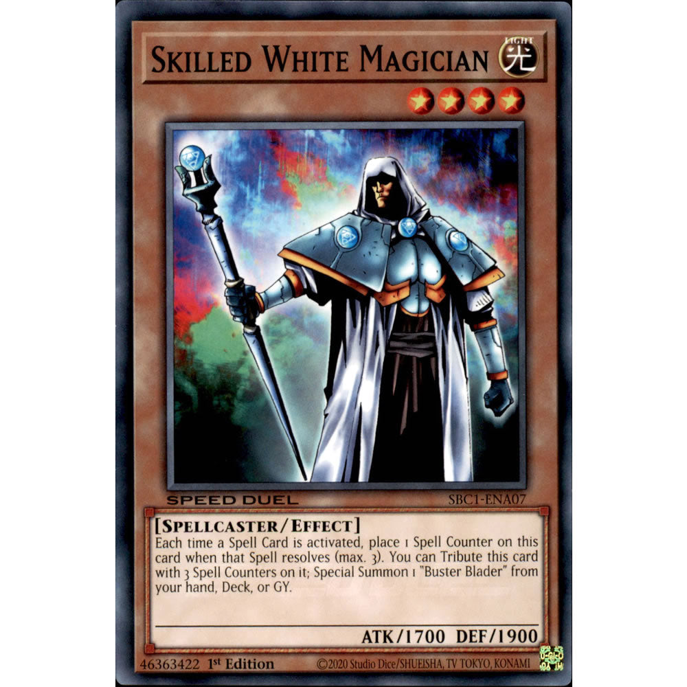 Skilled White Magician SBC1-ENA07 Yu-Gi-Oh! Card from the Speed Duel: Streets of Battle City Set