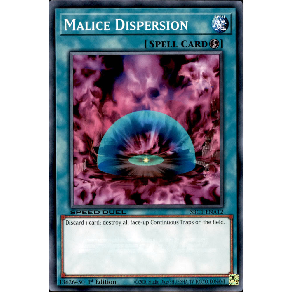 Malice Dispersion SBC1-ENA12 Yu-Gi-Oh! Card from the Speed Duel: Streets of Battle City Set
