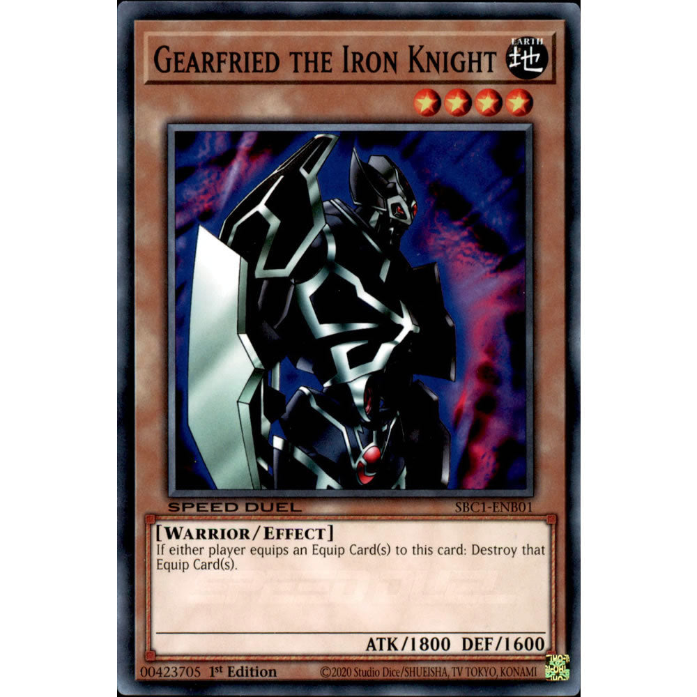Gearfried the Iron Knight SBC1-ENB01 Yu-Gi-Oh! Card from the Speed Duel: Streets of Battle City Set