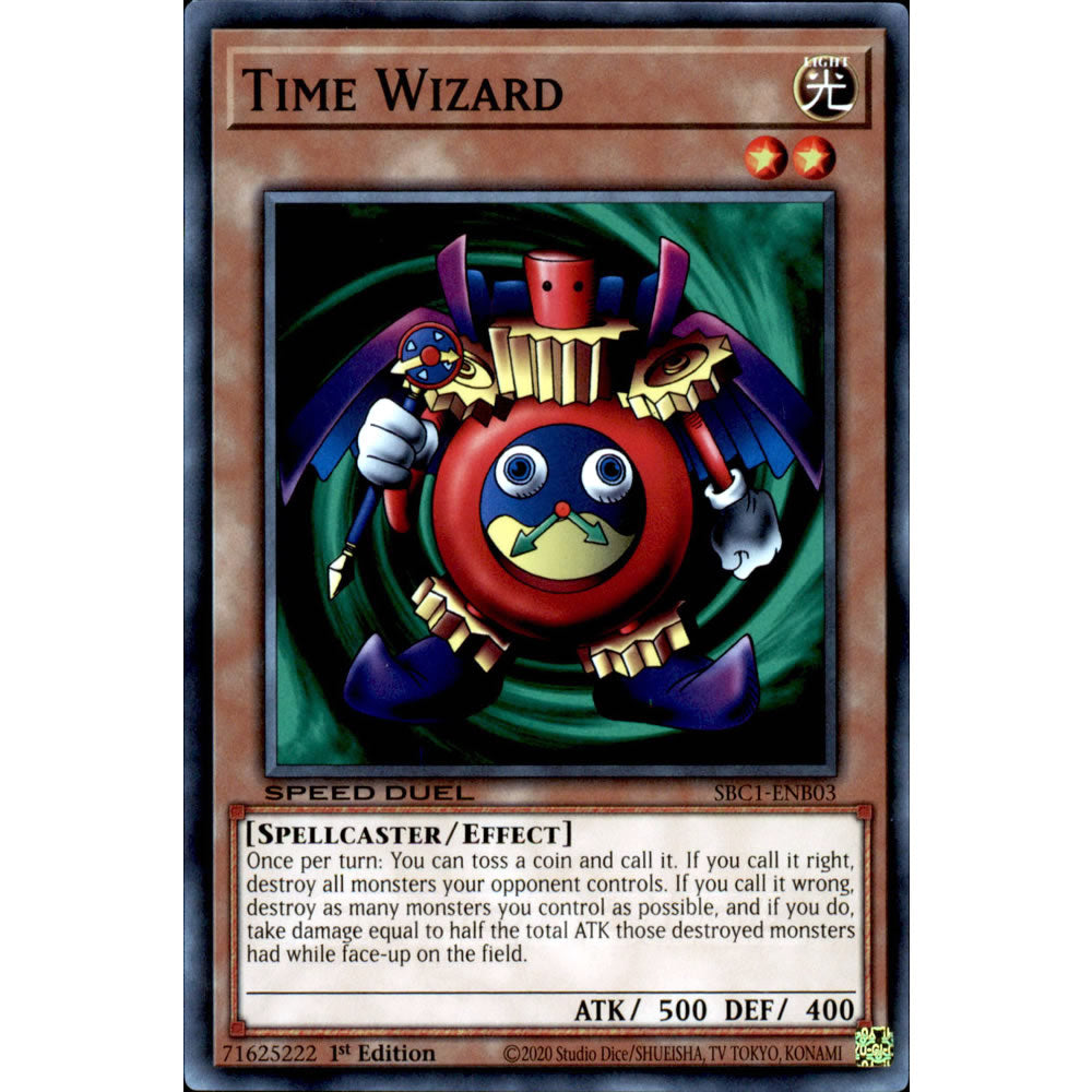 Time Wizard SBC1-ENB03 Yu-Gi-Oh! Card from the Speed Duel: Streets of Battle City Set