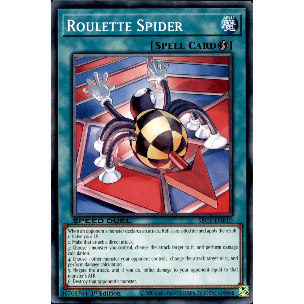 Roulette Spider SBC1-ENB10 Yu-Gi-Oh! Card from the Speed Duel: Streets of Battle City Set
