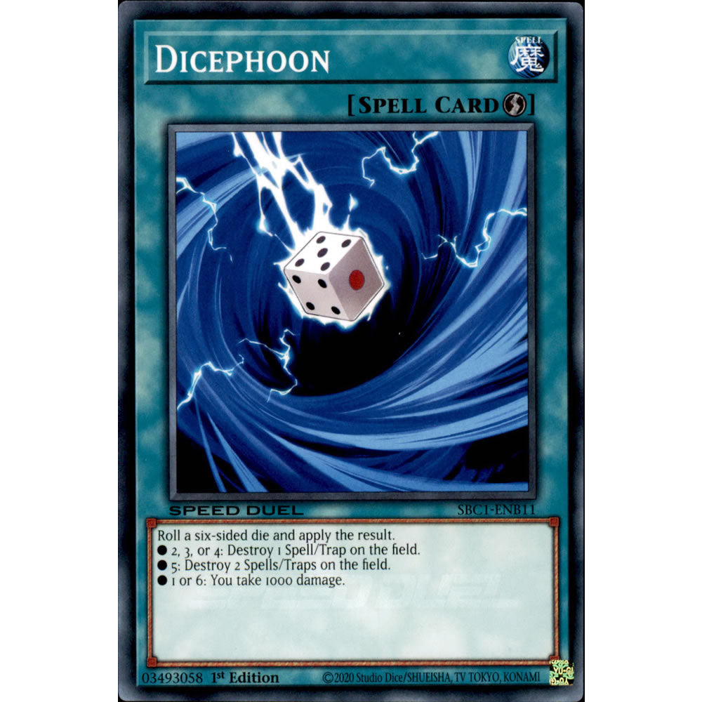 Dicephoon SBC1-ENB11 Yu-Gi-Oh! Card from the Speed Duel: Streets of Battle City Set