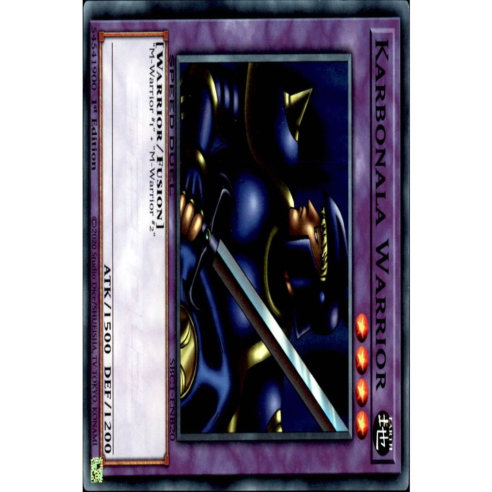 Karbonala Warrior SBC1-ENB20 Yu-Gi-Oh! Card from the Speed Duel: Streets of Battle City Set
