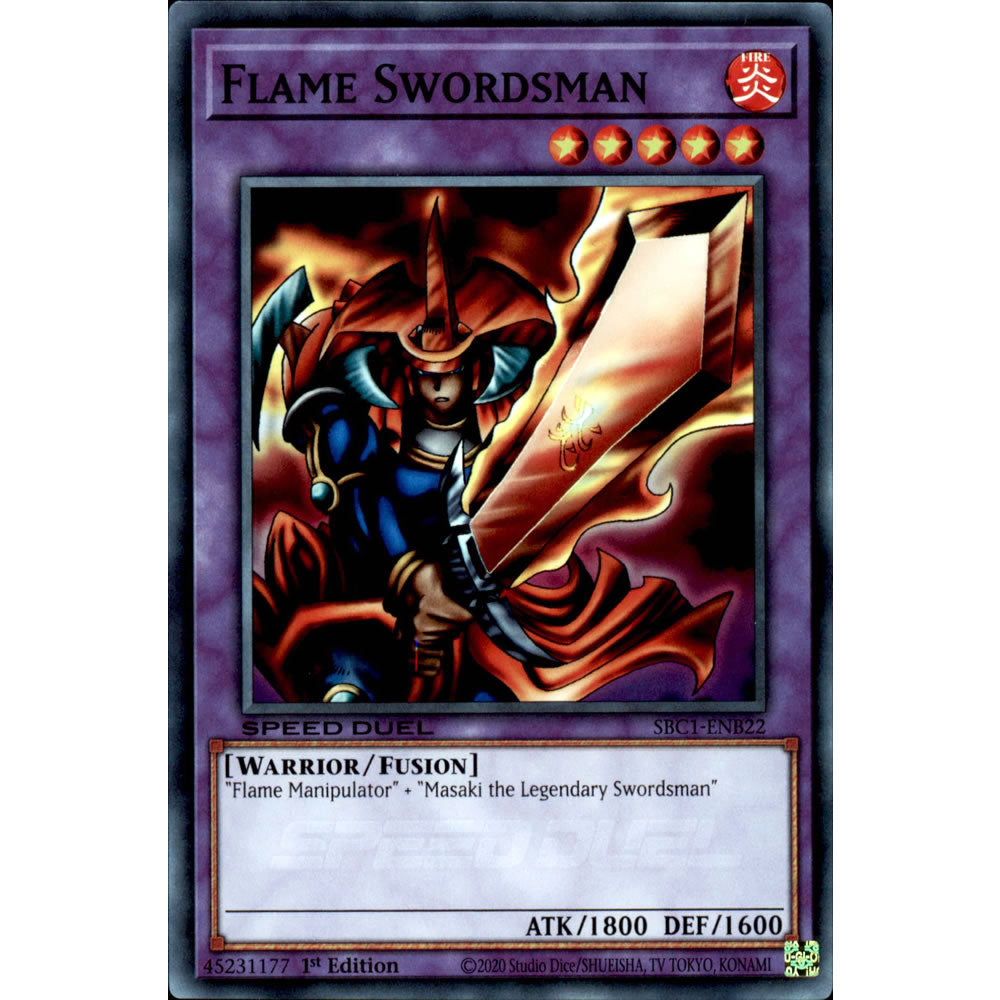 Flame Swordsman SBC1-ENB22 Yu-Gi-Oh! Card from the Speed Duel: Streets of Battle City Set