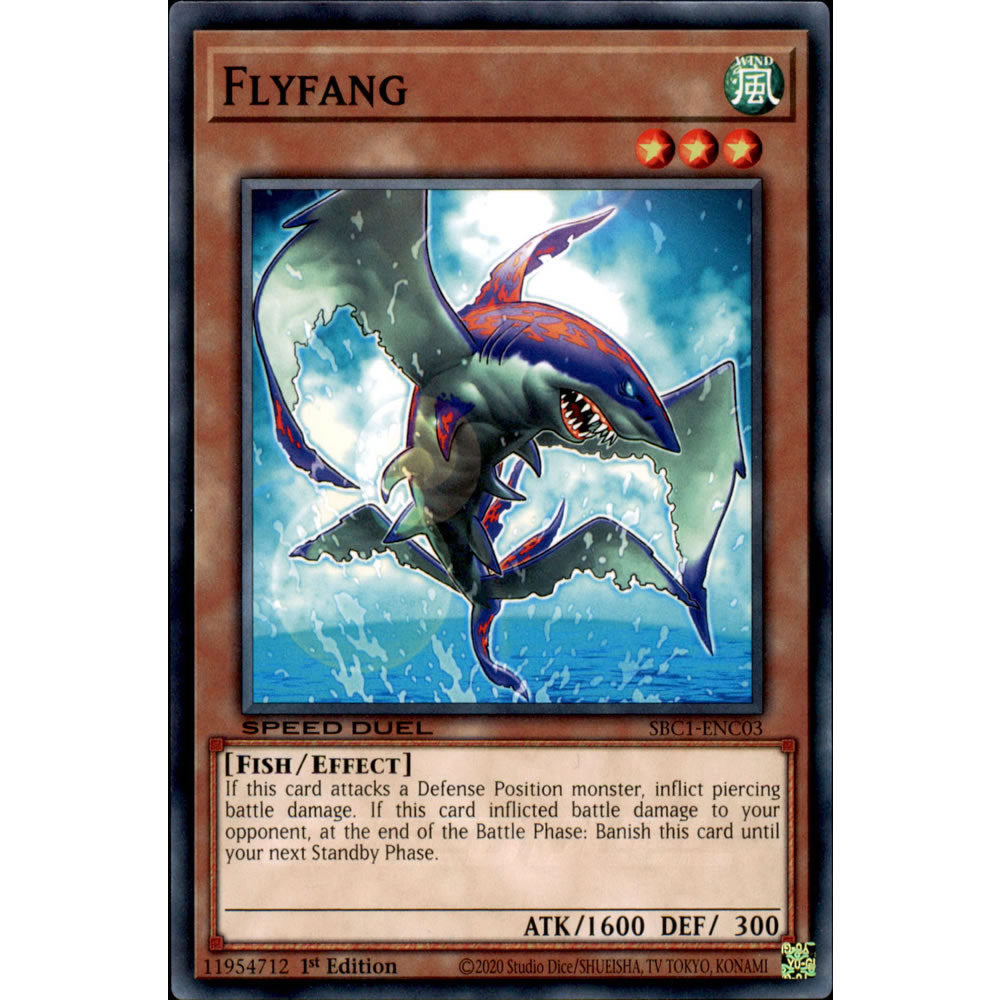 Flyfang SBC1-ENC03 Yu-Gi-Oh! Card from the Speed Duel: Streets of Battle City Set