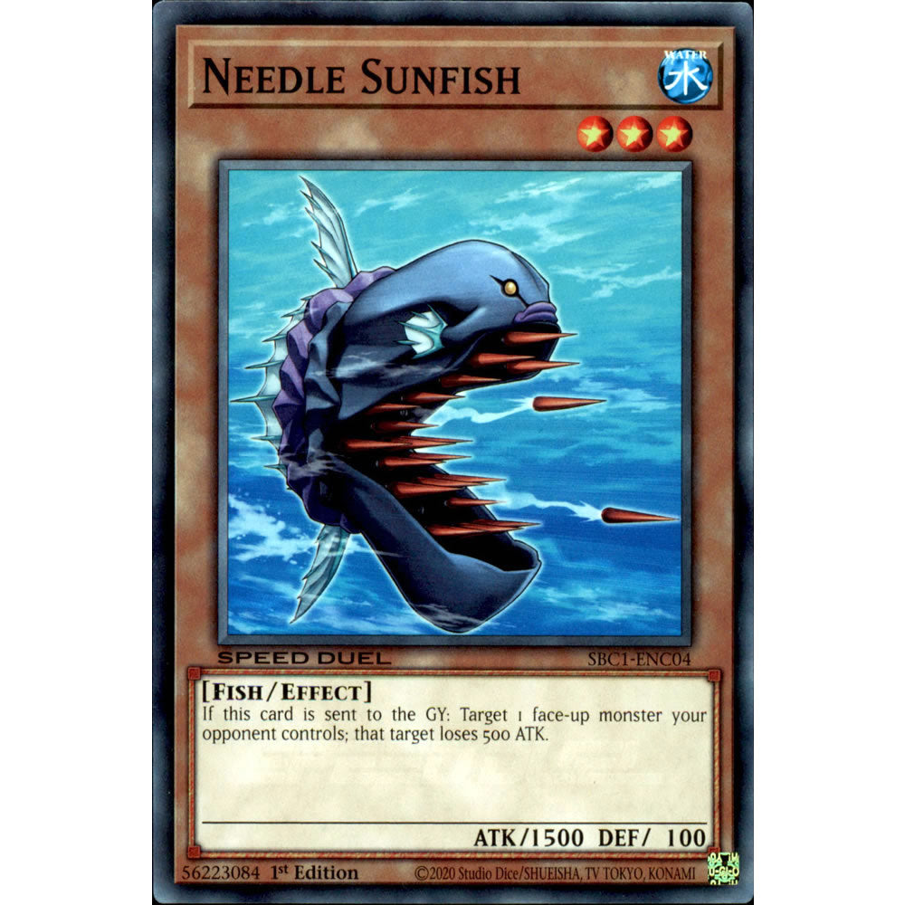 Needle Sunfish SBC1-ENC04 Yu-Gi-Oh! Card from the Speed Duel: Streets of Battle City Set