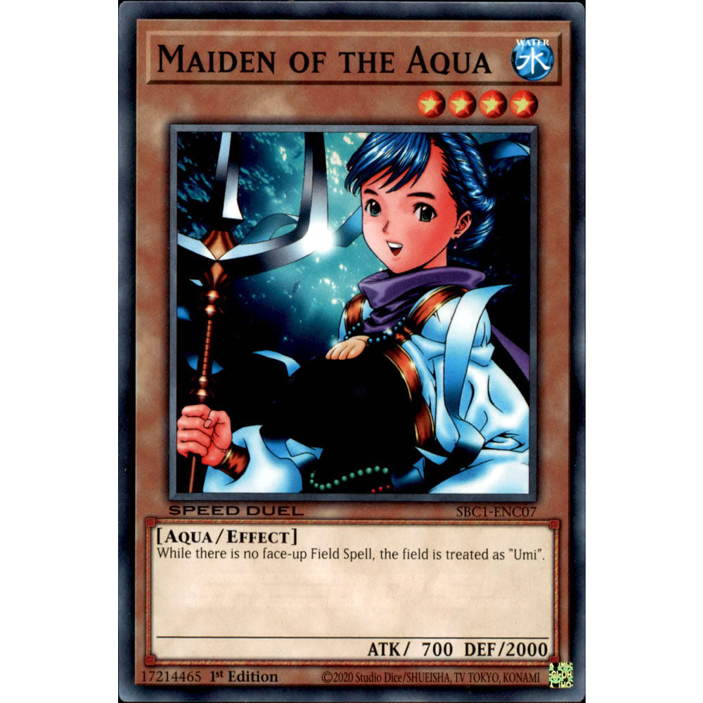 Maiden of the Aqua SBC1-ENC07 Yu-Gi-Oh! Card from the Speed Duel: Streets of Battle City Set