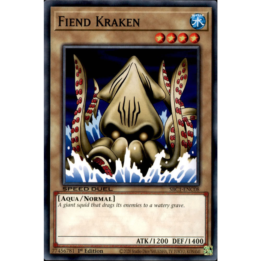 Fiend Kraken SBC1-ENC08 Yu-Gi-Oh! Card from the Speed Duel: Streets of Battle City Set