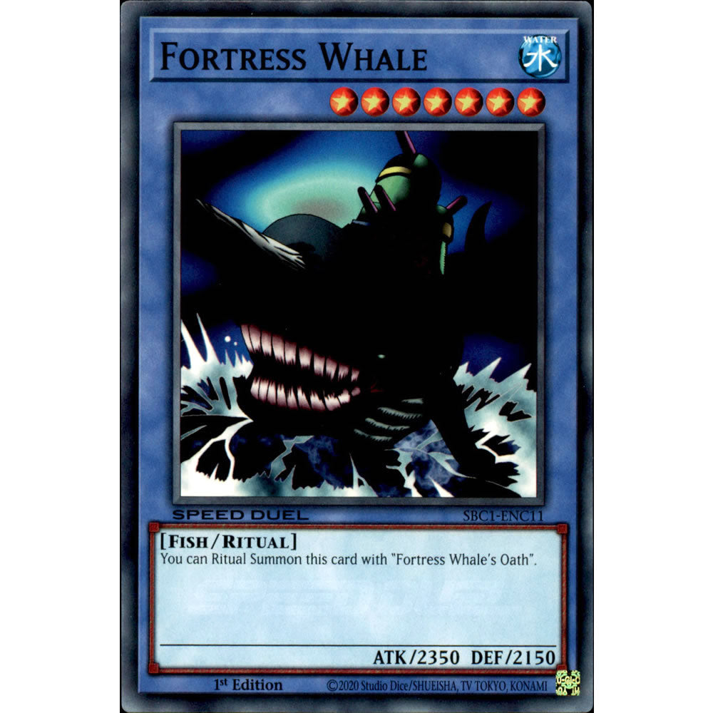 Fortress Whale SBC1-ENC11 Yu-Gi-Oh! Card from the Speed Duel: Streets of Battle City Set