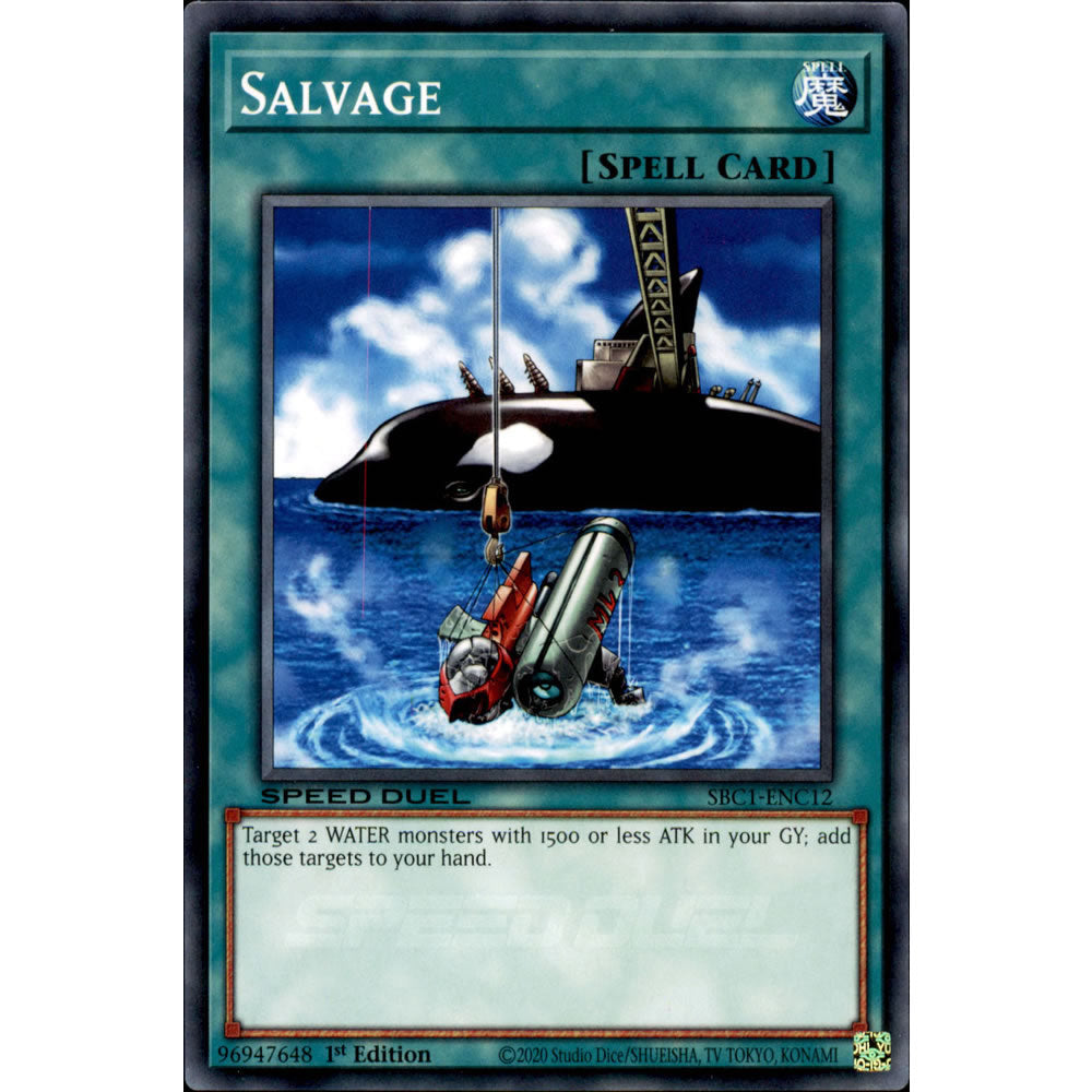 Salvage SBC1-ENC12 Yu-Gi-Oh! Card from the Speed Duel: Streets of Battle City Set