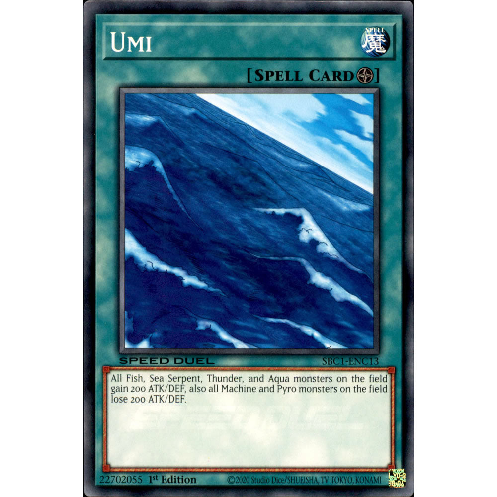 Umi SBC1-ENC13 Yu-Gi-Oh! Card from the Speed Duel: Streets of Battle City Set