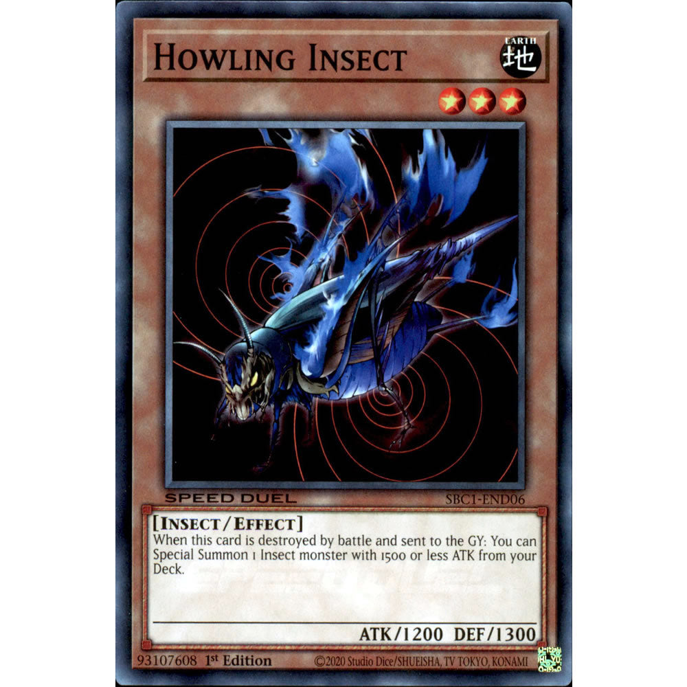 Howling Insect SBC1-END06 Yu-Gi-Oh! Card from the Speed Duel: Streets of Battle City Set