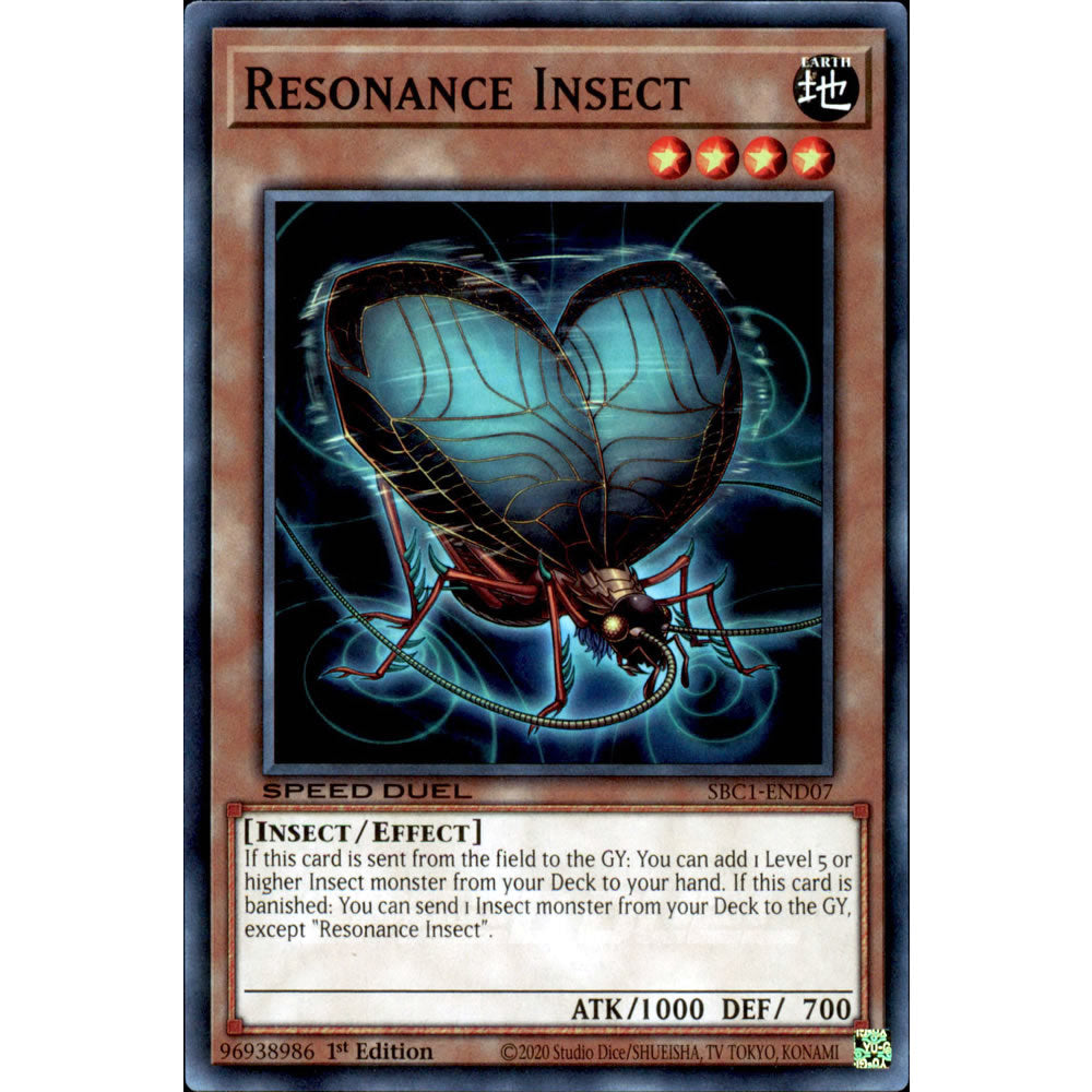 Resonance Insect SBC1-END07 Yu-Gi-Oh! Card from the Speed Duel: Streets of Battle City Set