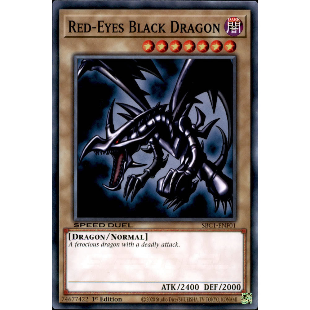 Red-Eyes Black Dragon SBC1-ENF01 Yu-Gi-Oh! Card from the Speed Duel: Streets of Battle City Set