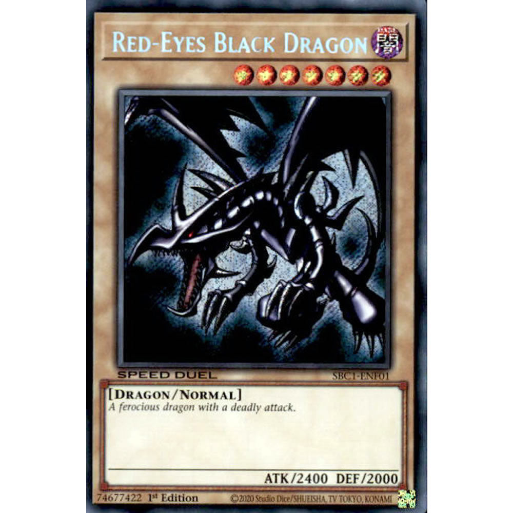 Red-Eyes Black Dragon SBC1-ENF01 Yu-Gi-Oh! Card from the Speed Duel: Streets of Battle City Set