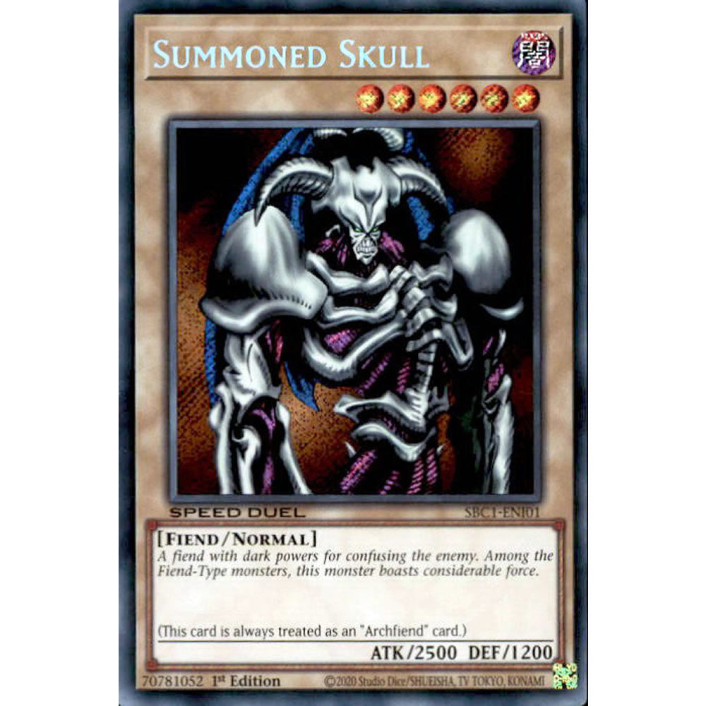 Summoned Skull SBC1-ENI01 Yu-Gi-Oh! Card from the Speed Duel: Streets of Battle City Set