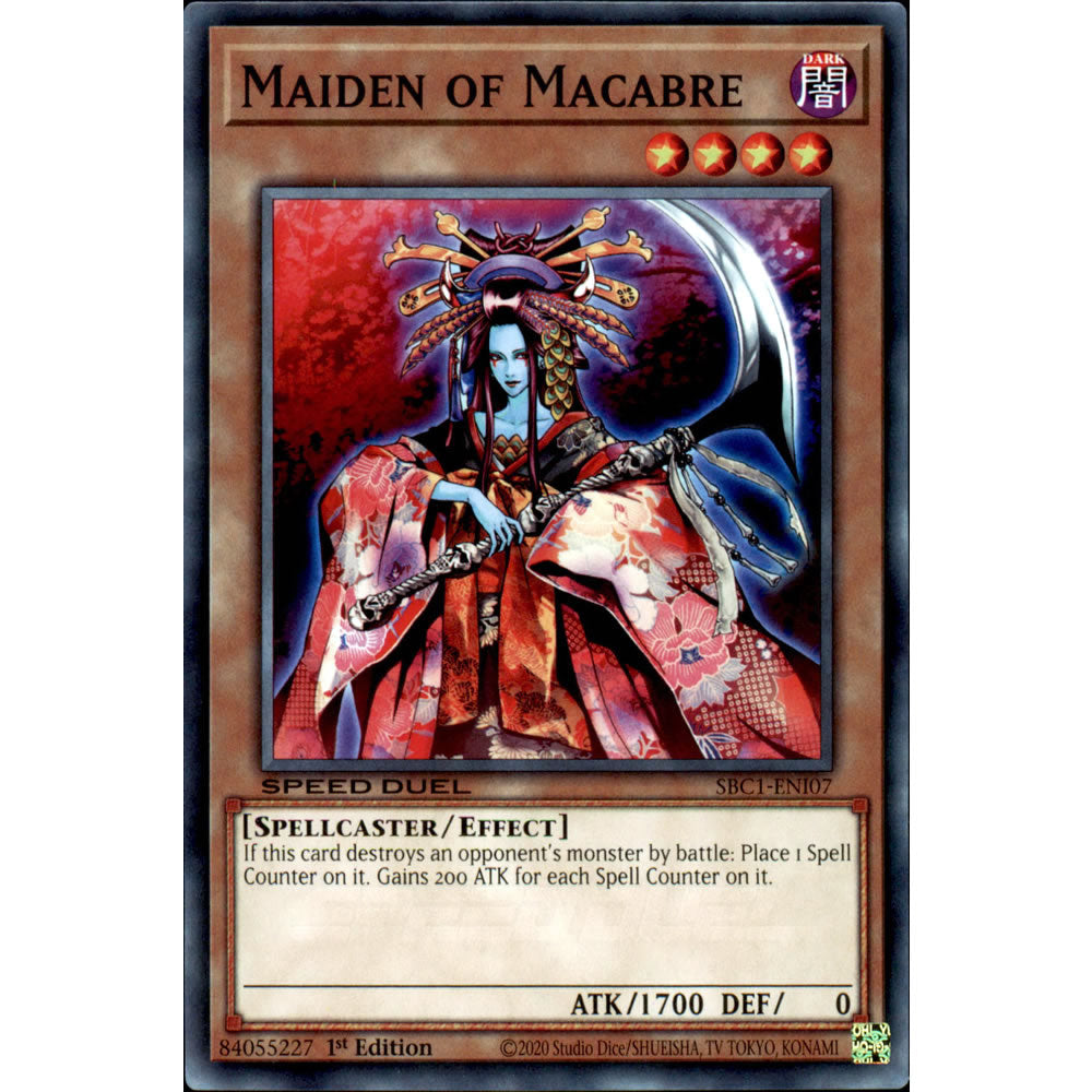 Maiden of Macabre SBC1-ENI07 Yu-Gi-Oh! Card from the Speed Duel: Streets of Battle City Set