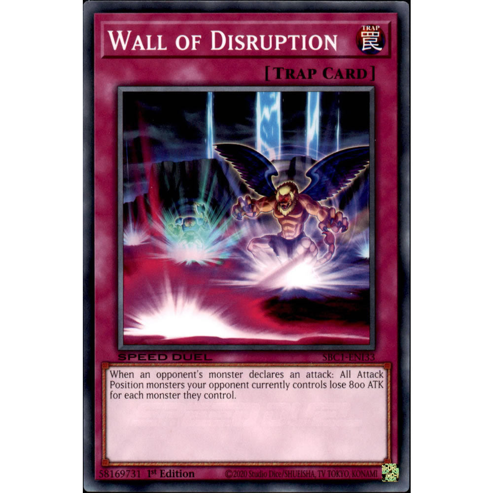 Wall of Disruption SBC1-ENI33 Yu-Gi-Oh! Card from the Speed Duel: Streets of Battle City Set