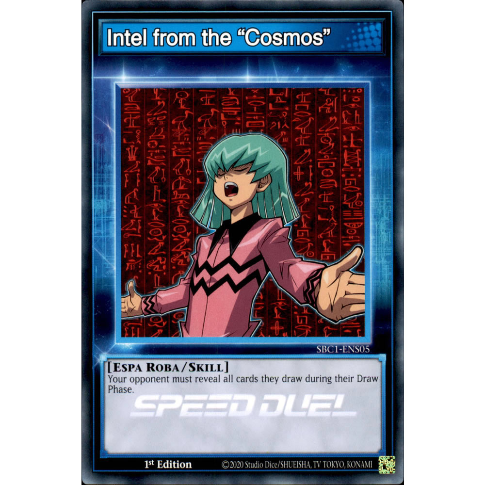 Intel from the Cosmos SBC1-ENS05 Yu-Gi-Oh! Card from the Speed Duel: Streets of Battle City Set