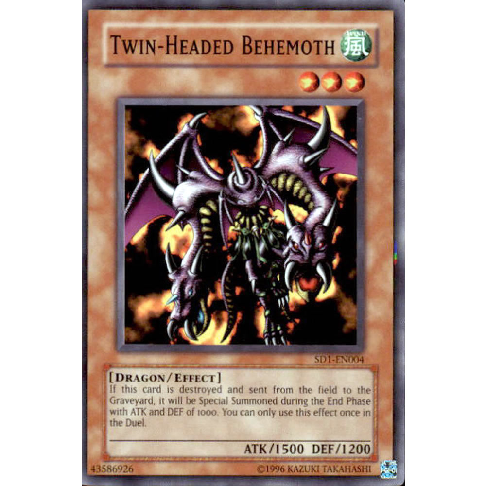 Twin-Headed Behemoth SD1-EN004 Yu-Gi-Oh! Card from the Dragon's Roar Set